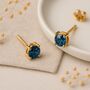 9ct Gold London Blue Topaz December Birthstone Stud Earrings, thumbnail 1 of 4