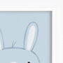 Cute Bunny Rabbit Personalised Name Print, thumbnail 3 of 10
