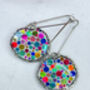 Festive Disco Earrings With Colourful Sparkles, thumbnail 8 of 11