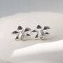 Sterling Silver Daffodil Stud Earrings, thumbnail 7 of 11