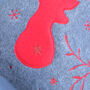 Personalised Grey Christmas Stocking With Reindeer, thumbnail 3 of 5