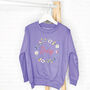 Girls Floral Wreath Personalised Sweatshirt, thumbnail 1 of 5