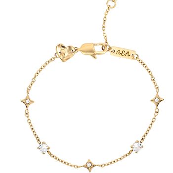 Petite Woman's Personalised Gold Cosmic Star Bracelet, 10 of 12