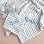 Personalised Grey Blanket And Comforter Set For Baby, thumbnail 5 of 7