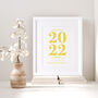 Personalised New Baby Decorative Date Wall Art, thumbnail 4 of 6