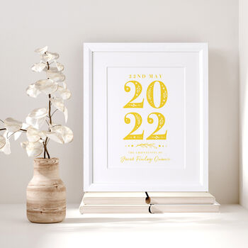 Personalised New Baby Decorative Date Wall Art, 4 of 6