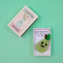 Wool Felt Pear With Love Message In A Matchbox, thumbnail 3 of 4