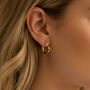 Women's Small Heart Hoop Earrings In Gold, Minimalist Jewellery, thumbnail 1 of 5