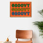 'Groovy' Colourful Retro Art Print, thumbnail 1 of 1