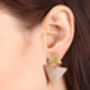 Ovi Earrings, Red, thumbnail 3 of 4