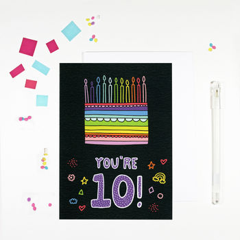 Children's Rainbow Cake Birthday Cards, 11 of 11