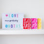 Spread The Love Linoprint Cards Gift Set Of Six, thumbnail 3 of 5