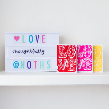 Spread The Love Linoprint Cards Gift Set Of Six, 3 of 5