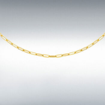 9ct Gold Ladies Paperclip Chain, 2 of 4
