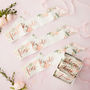 Six Rose Gold Floral Team Bride Sashes, thumbnail 1 of 3