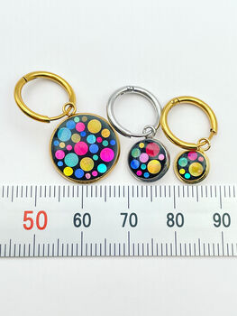 Disco Charm Hoop Earrings In Micro, Mini Or Small Size, 2 of 11