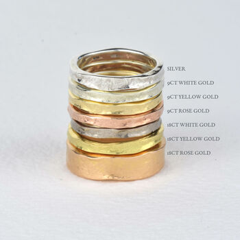 Solid Gold Textured Wedding Band, 3 of 4