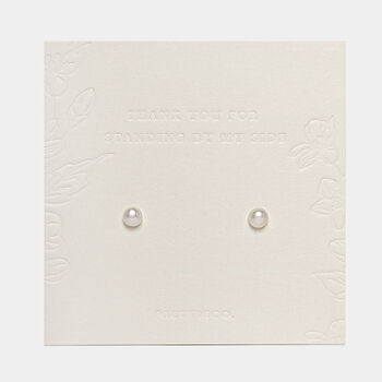 Petite Sterling Silver Fresh Water Pearl Bridesmaid Earrings, 2 of 7