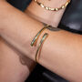 Cross Open Drop Bangle In Gold Vermeil Plated, thumbnail 4 of 5