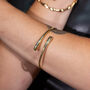 Cross Open Drop Bangle In Gold Vermeil Plated, thumbnail 3 of 5