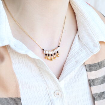 Indian Nazaria Gold Mangalsutra Stone Necklace, 2 of 4