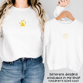 Personalised Pet Paw Silhouette Sweatshirt, 10 of 12