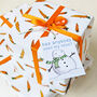 Recycled Carrot Wrapping Paper Stickers, thumbnail 3 of 4