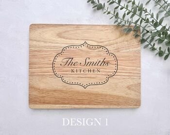 Personalised Wooden Chopping Board – Custom Engraved Kitchen Board Gift, 6 of 7