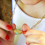 Courage Enamel And Chunky Chain Necklace, thumbnail 5 of 10