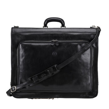 Personalised Large Leather Suit Carrier 'Rovello', 4 of 12