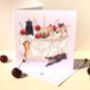 Pug Birthday Cream Cherry Cake Card, thumbnail 5 of 7