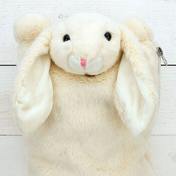 Cream Bunny Hot Water Bottle Cover Pyjama Case Nb, 2 of 4