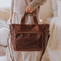 Leather Knitting And Crochet Project Bag, thumbnail 2 of 6