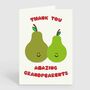 Amazing Grandparents Pear Pun Thank You Card, thumbnail 2 of 2