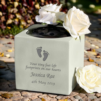 Personalised Footprints Memorial Vase, 3 of 3
