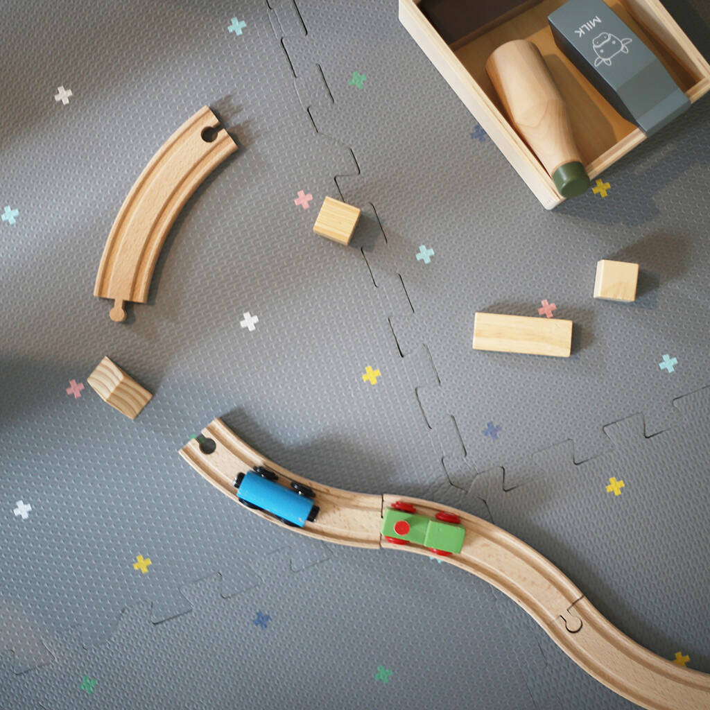 Image of Mini Cross Multicolour Baby Playmat Set