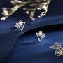 Sterling Silver Triangle And Marquise Cz Arrow Stud Earrings, thumbnail 5 of 12