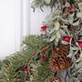 Luxury Large Red Berry And Fir Cone Wreath, thumbnail 5 of 6
