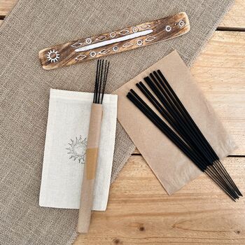 Spiced Saffron And Sandalwood Hand Dipped Incense Sticks, 8 of 12