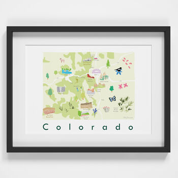 Colorado State Map Art Print, 2 of 3