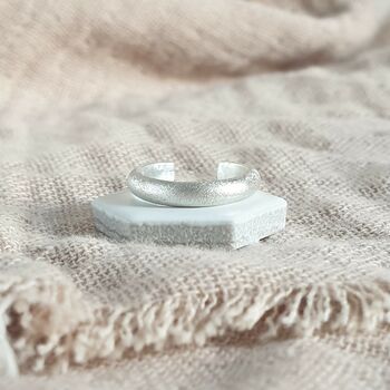 Textured Silver Toe Ring, 6 of 7