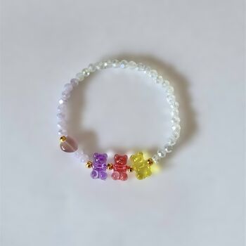 Multi Coloured Gummy Bear Beaded Bracelet, 2 of 3