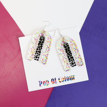 Colourful Acrylic Statement Earrings, 9 of 12