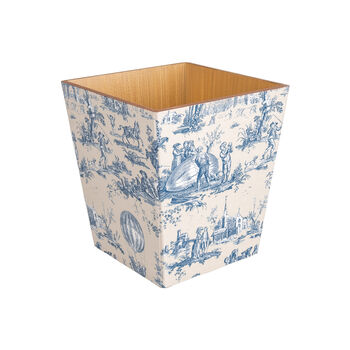 Tissue Box Cover Wooden Blue Toile, 4 of 4