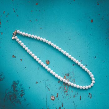 Mens Freshwater Pearl Chain Necklace, 7 of 8