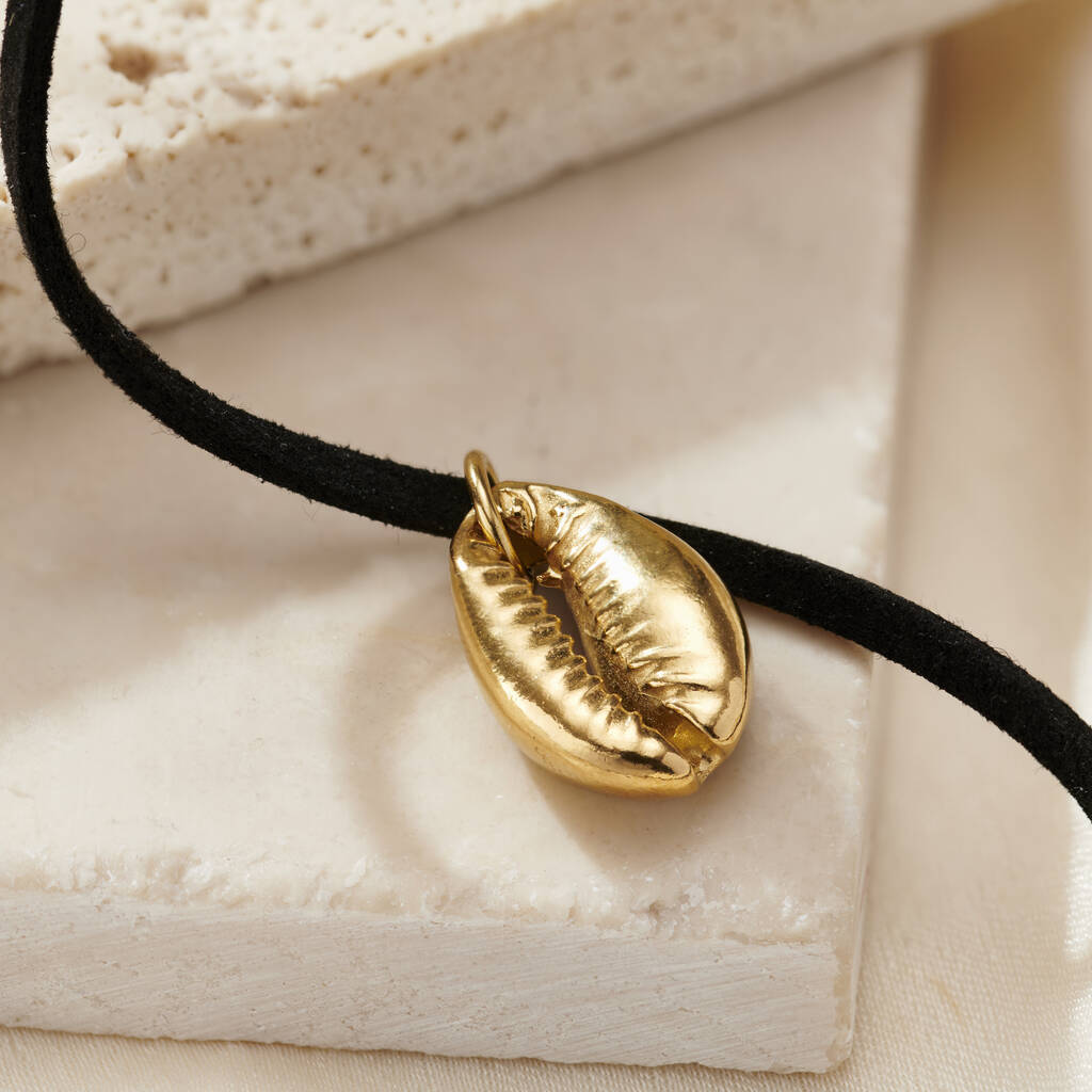 Cowrie Shell Leather Cord Necklace By Posh Totty Designs |  notonthehighstreet.com