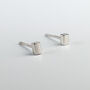 Sterling Silver Simple Bar Stud Earrings, thumbnail 1 of 6