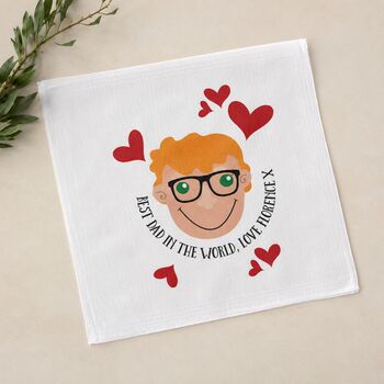 Personalised Handkerchief Pair Fathers' Day Gift For Dad, 6 of 10