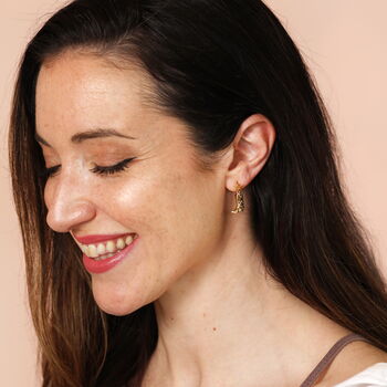 Star Cowgirl Boot Drop Stud Earrings In Gold Plating, 3 of 4