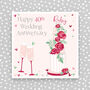 Happy 40th Ruby Wedding Anniversay Card, thumbnail 1 of 3